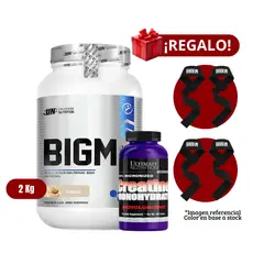 UNIVERSE NUTRITION - Proteína BIGM 2Kg Cookies+Ultimate Nutrition 300g+2 Straps