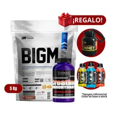 UNIVERSE NUTRITION - Proteína BIGM 5Kg Chocolate+Ultimate Nutrition 300g+Portaproteína+XB