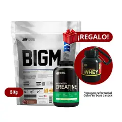 UNIVERSE NUTRITION - Proteína BIGM 5Kg Chocolate+Optimum Nutrition 600g+Portaproteína