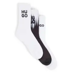 HUGO BOSS - Paquete de tres calcetines cortos con detalles de logotipo.