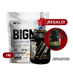 Universe Nutrition - Proteína BIGM 3Kg Cookies+Dorian Yates 1 Kg+Portaproteína