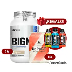 UNIVERSE NUTRITION - Proteína BIGM 2Kg Vainilla+MyProtein 1 Kg+XB