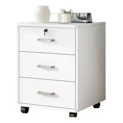 ANYHOGAR - Cajonera Oficina Con Llaves Y Ruedas Escritorio Madera