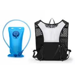 TIOZONEY - Mochila para ciclismo y bolsa de hidratación de 2 litros Blanco