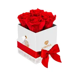 AIROSA - Rosas Preservadas Diva Pack x4 Rojas box white