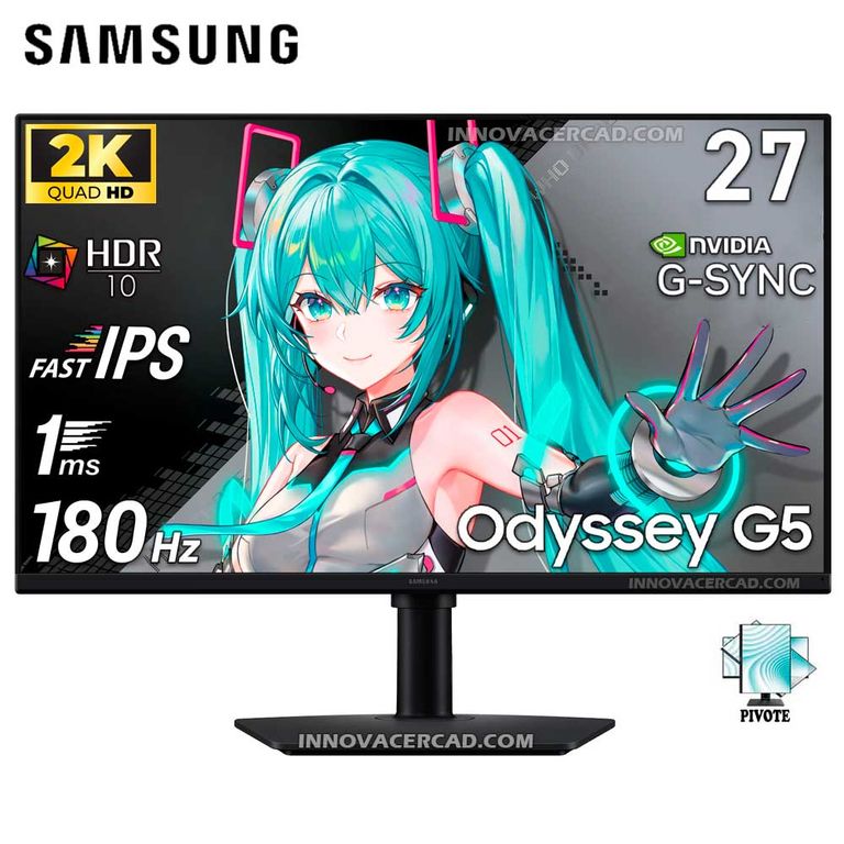 Monitor Odyssey G5 S27FG500EL 27 Fast IPS 2K QHD 180HZ 1MS G-Sync