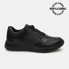 VIALE - Zapatilla Escolar Casual JOSE-2601 Negro Homme Cuero