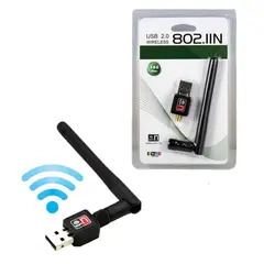 GENERICO - Antena Wifi Con Receptor Inalámbrico Conexión USB Universal