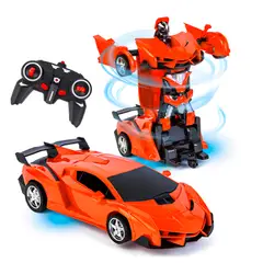 GENERICO - CARRO TRANSFORMERS CON CONTROL color naranja