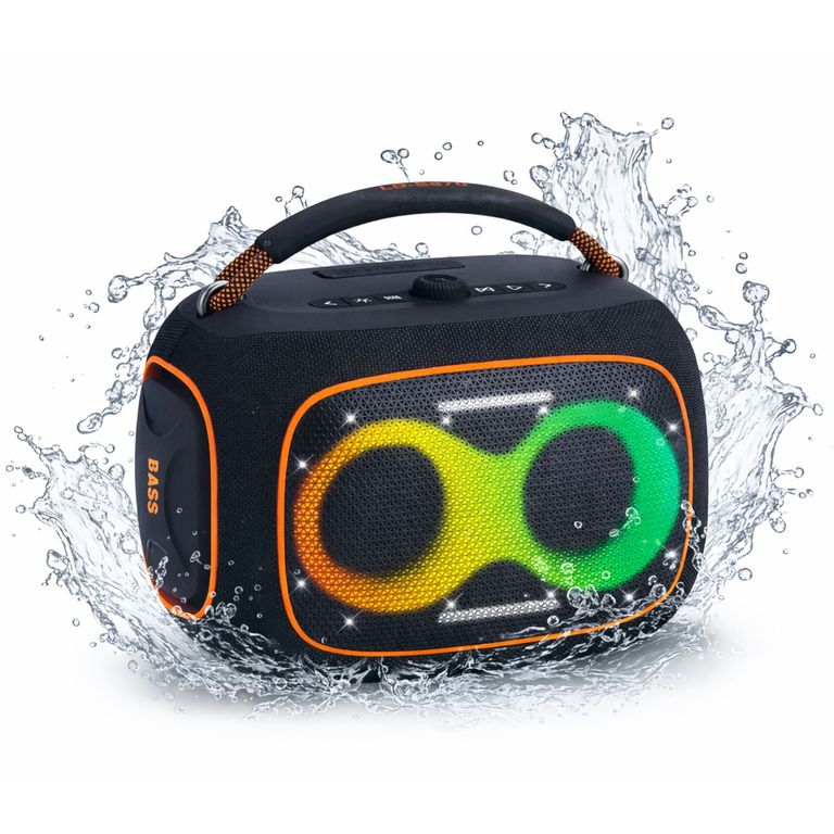 Parlante Bluetooth Portátil 100W LD-S870 con Luces LED y Bajos Potentes