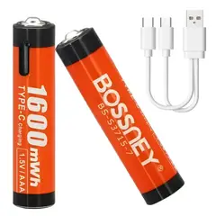 BOSS - Pilas Aaa Recargables Usb Tipo C 15v 1600mwh