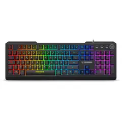 MICRONICS - Teclado Gamer RainbowLED Negro Avanty - MIC K710R