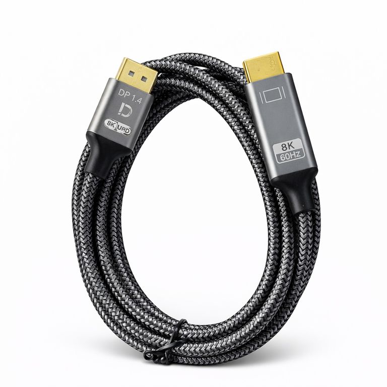 Cable DisplayPort a HDMI 2.1 8K Pro - 2 Metros Trenzado - Ultra HD 60Hz / 4K 120Hz