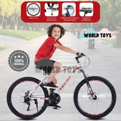 VELOX - Bicicleta Montañera Aro 24 «LANDER ROMA» Edición Especial Grey & Red