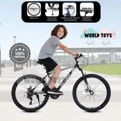 VELOX - Bicicleta Montañera Aro 24 «LANDER ROMA» Edición Especial Black & White