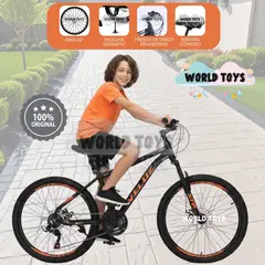 VELOX - Bicicleta Montañera Aro 24 «CROMOLY» Edición Exclusiva Black & Orange