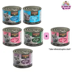 CAT FOOD LEONARDO - Leonardo latas de 200gr sabores mixtos PACK 6