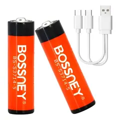BOSS - Baterías Aa 15v Litio 3500mwh Recargables Usb-c