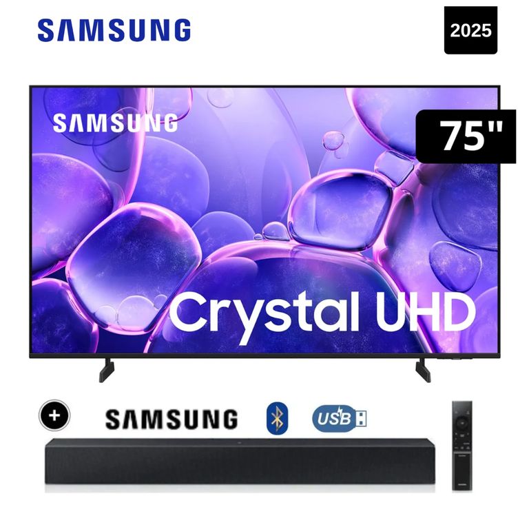 TELEVISOR CRYSTAL UHD 75 4K Smart TV UN75U8000FGXPE + SOUNDBAR