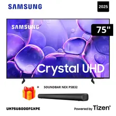 SAMSUNG - Televisor CRYSTAL UHD 75 4K Smart TV UN75U8000FGXPE + SOUNDBAR NEX