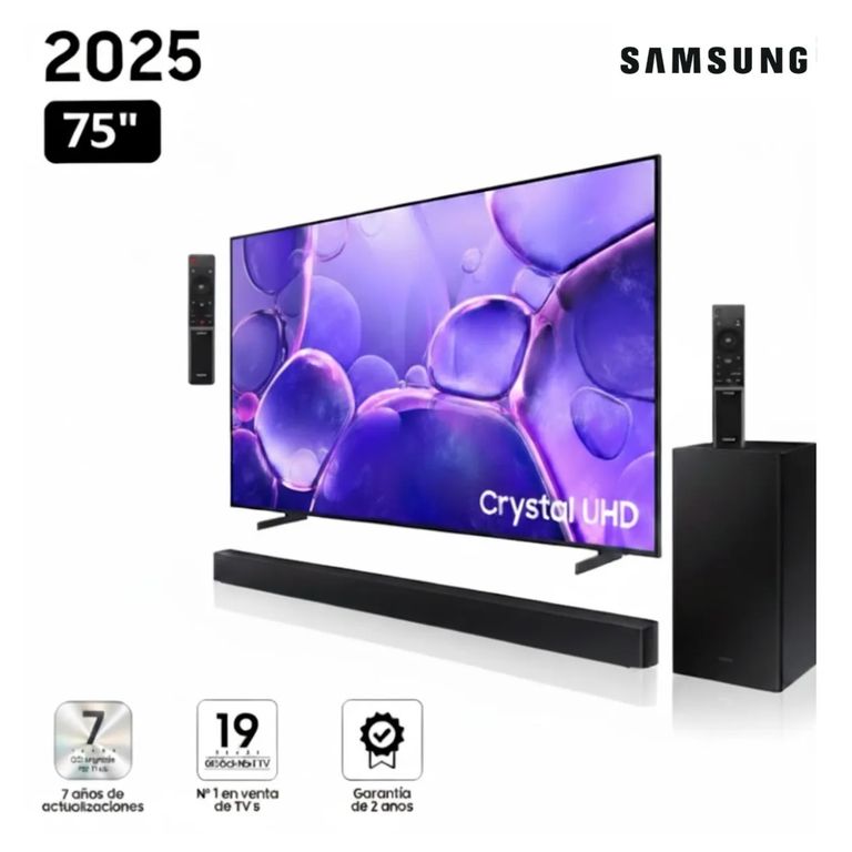 Televisor CRYSTAL UHD 75 4K Smart TV UN75U8000FGXPE + SOUNDBAR B450