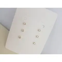 GENERICO - TRIPACK DE ARETES STRASS