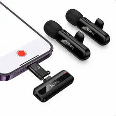 HOCO - Micrófono L20A Dual Mic Para Celular Tipo C Y Lightning