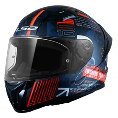 LS2 - CASCO MOTO INTEGRAL FF810 HISTORY ROJO AZUL MATE