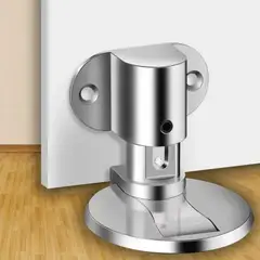 GENERICO - TOPE MAGNÉTICO DE PUERTA DE ACERO INOXIDABLE PLATEADO