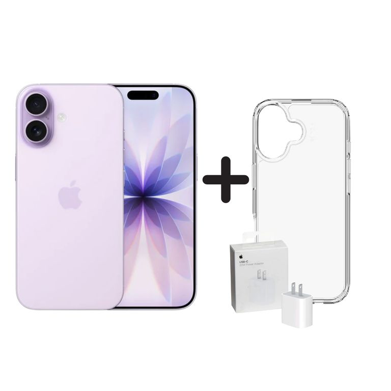 IPHONE 17 256GB ESIM LAVANDA + CARGADOR + MICA + CASE
