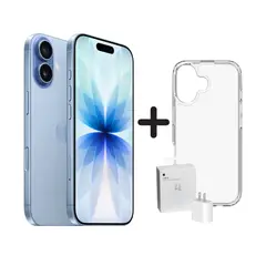 APPLE - IPHONE 17 256GB ESIM AZUL + CARGADOR + MICA + CASE