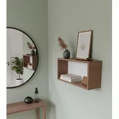 GENERICO - Repisa Estante Flotante Rectangular Melamina Castaño