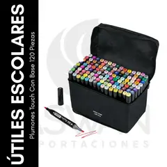 GENERICO - Plumones Touch Con Base 120 Piezas