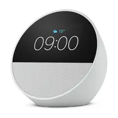 AMAZON - Echo Spot 2024 Blanco Glaciar Asistente Inteligente con Alexa y Pantalla