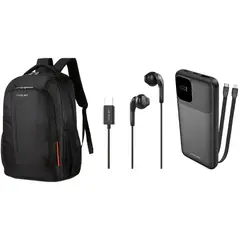 KUZLER - Pack Tech 3en1 Mochila Laptop Nomad + Power Bank + Audífonos