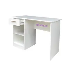 TEMEL - Escritorio DIX 110 cm para Estudio y Trabajo Blanco