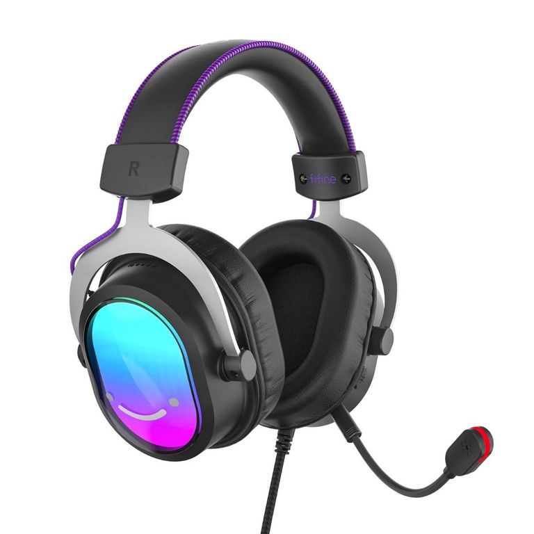 - Audífono Ampligame H16 RGB Sonido Virtual 7.1 - Negro