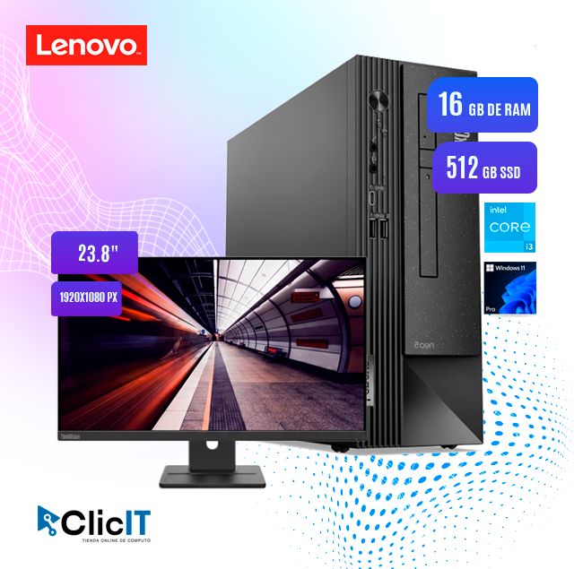 COMPUTADORA DE ESCRITORIO TC NEO 50S i5 12400 16GB 512GB + MONITOR:PANTALLA LED 23.8"