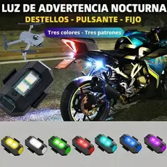 GENERICO - Pack 2 und. Mini Luz LED Estroboscópica Anticolisión USB para Drones Motocicletas 7 Colores