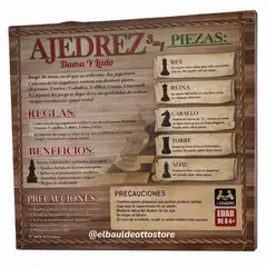 GENERICO - Juego De Mesa Ajedrez 3 En 1 Profesional – Ajedrez, Damas Y Ludo Para Niños Y Adultos