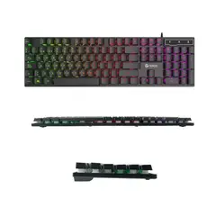 TEROS - Teclado gamer TE-4072G RGB USB negro