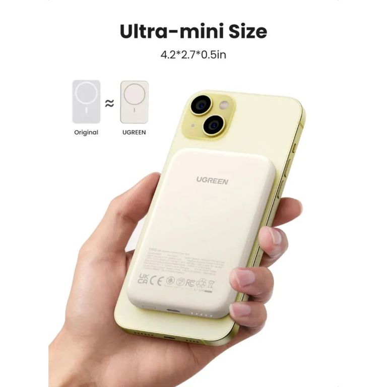 Power Bank Magnético Beige de 5000mAh - Beige