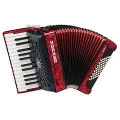 HOHNER - ACORDEON BRAVO II W/BANG COLOR ROJO