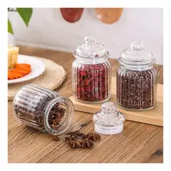 GENERICO - PACK DE 3 FRASCOS DE VIDRIO CON TAPA DE 1020 ML