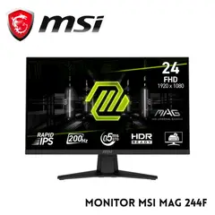 MSI - Monitor MAG 244F Plano 238 FHD Rapid IPS 1920 x 1080 HDMI DP Headphone-Out