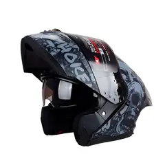 GENERICO - CASCO HOKEN HK3 FF916 GRIS MATE ABATIBLE VISOR TRANSP CERT DOT