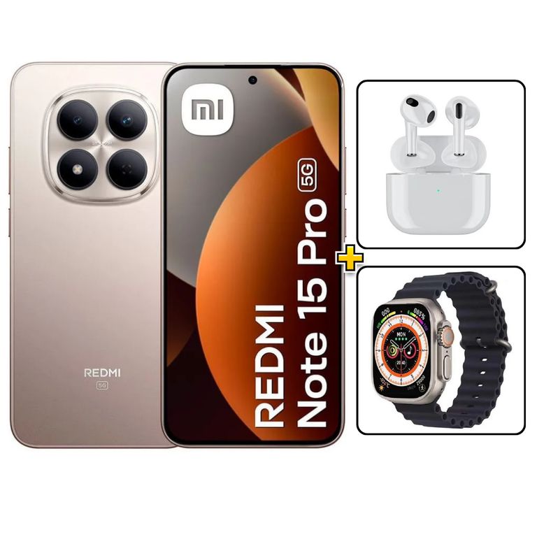 Redmi Note 15 Pro 5G 512GB Titanio + Audifonos + Smartwatch REGISTRADO