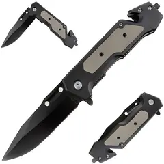 BROWNING - Navaja de Supervivencia con Rompe Cristales y Clip EDC