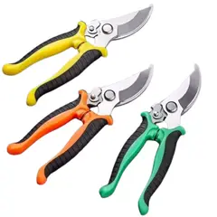 GENERICO - Tijera de Podar Manual Bypass Color Amarillo 19 cm