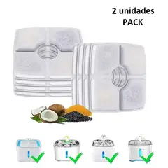 GENERICO - FILTROS PARA BEBEDERO/FUENTE DE MASCOTA CUADRADO - PACK X 2